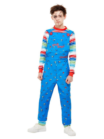 Chucky Costume Child Blue Dungarees and Top 3