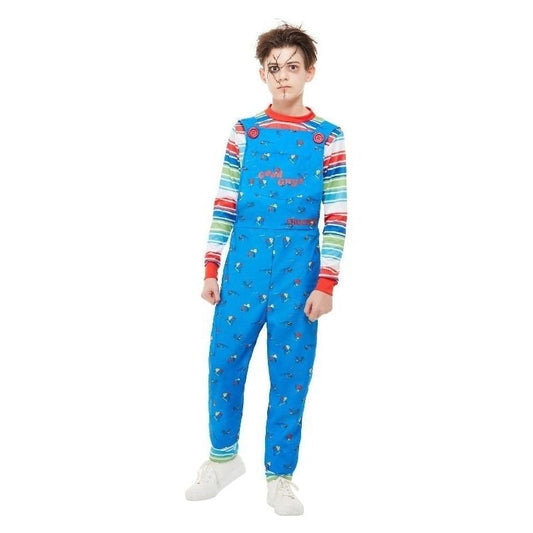 Chucky Costume Child Blue Dungarees and Top 1