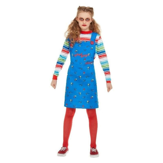 Chucky Costume Licensed Child Blue Dress Matching Multi Coloured Top 1
