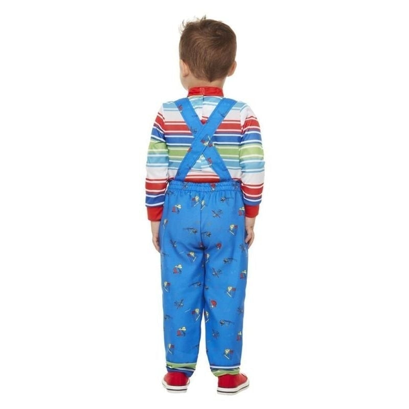 Chucky Costume Toddler Childs Play Blue Overall and Multi Coloured Shirt 2