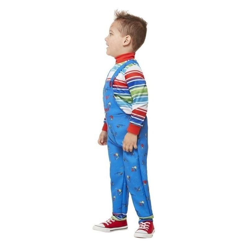 Chucky Costume Toddler Childs Play Blue Overall and Multi Coloured Shirt 3