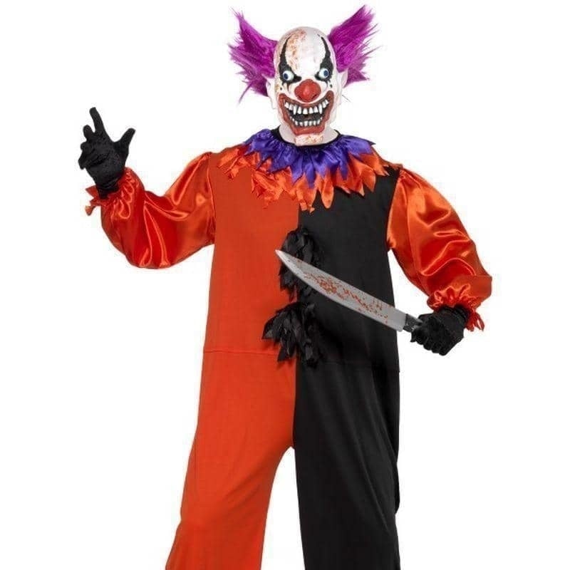 Cirque Sinister Scary Bo The Clown Costume Adult Red Black_1