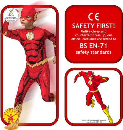 Classic Kids The Flash Costume Red Jumpsuit 4