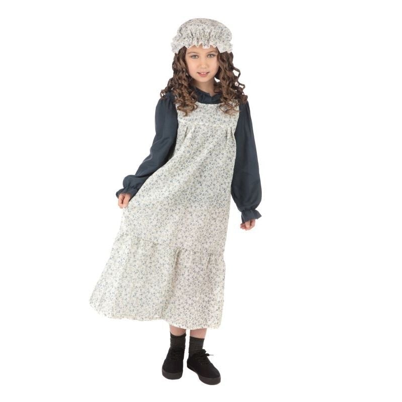Classic Victorian Girl Costume Dress with Hat 1