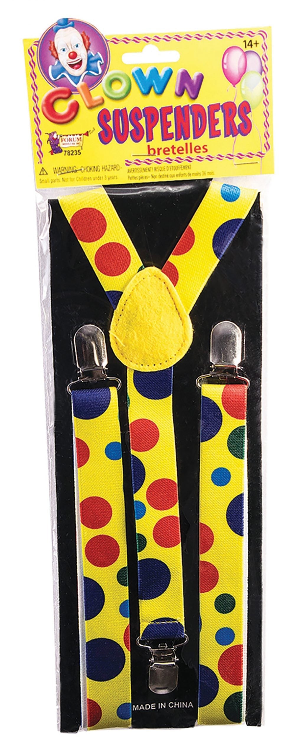 Clown Braces Polka Dot Costume Accessories 1