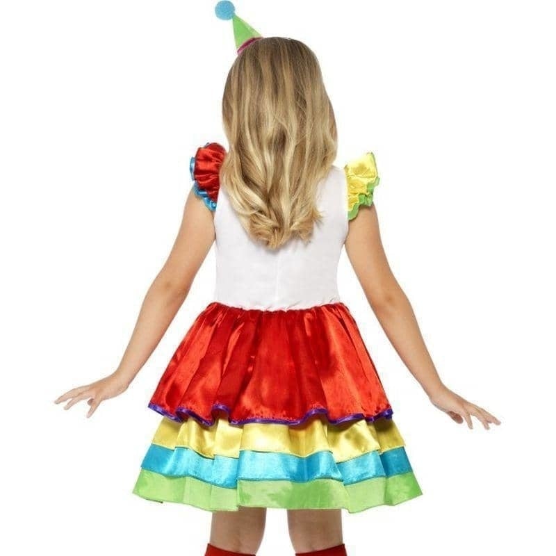 Clown Girl Deluxe Costume Kids Rainbow 2