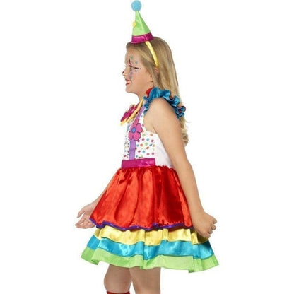 Clown Girl Deluxe Costume Kids Rainbow 3