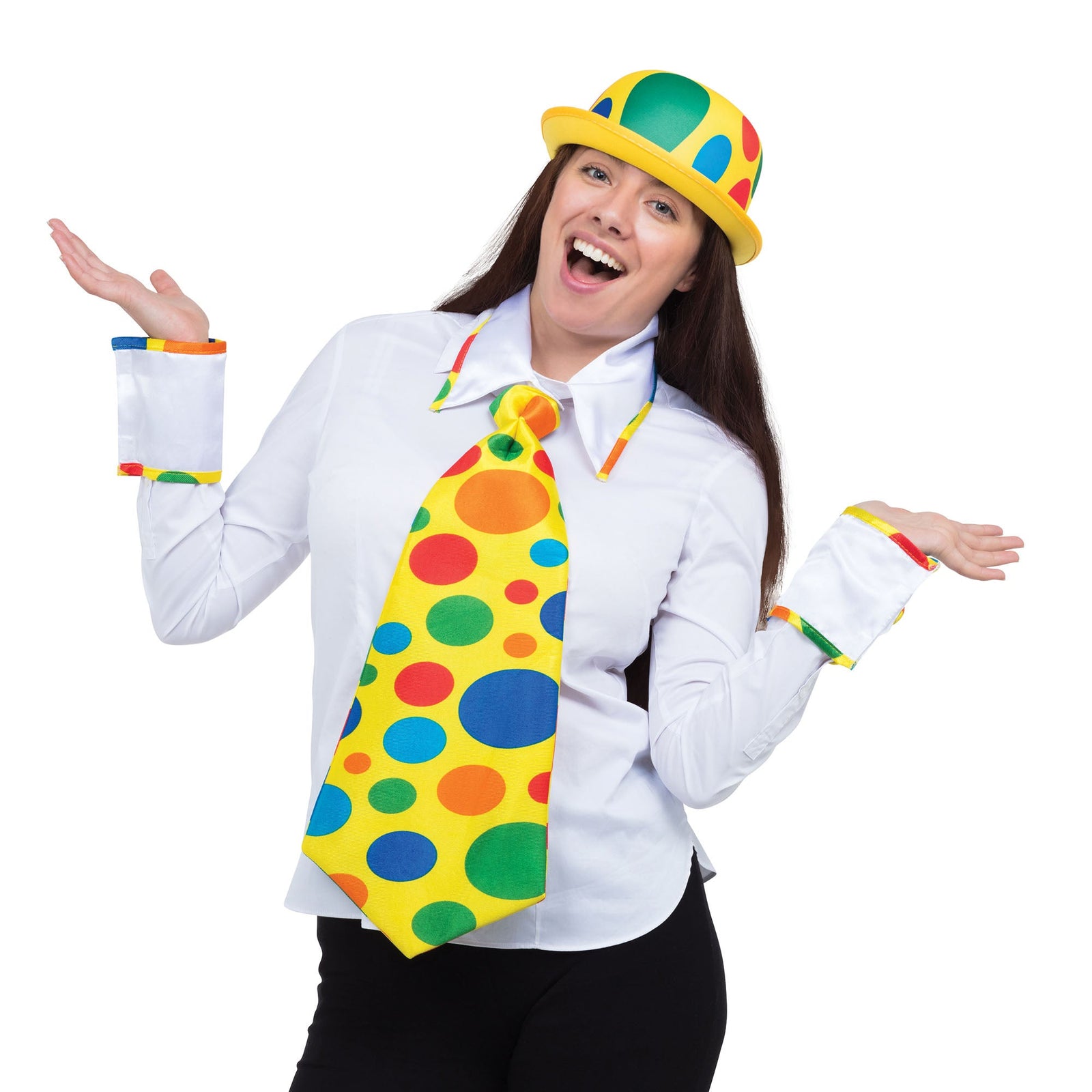 Clown Kit Hat and Tie for Adults 1