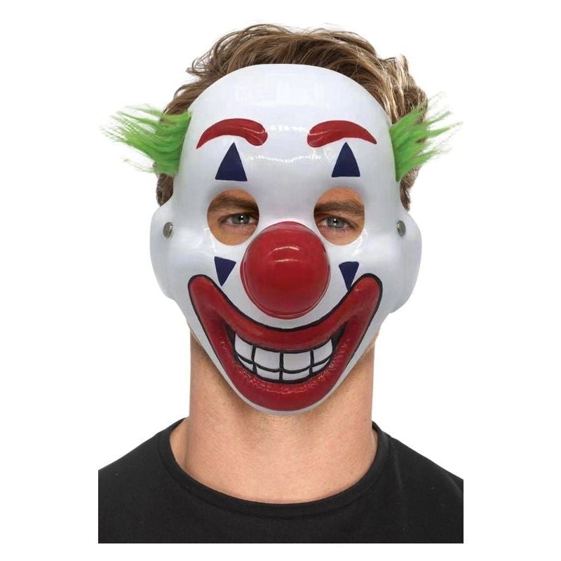Clown Mask PVC With Hair & Elastic Strap_1