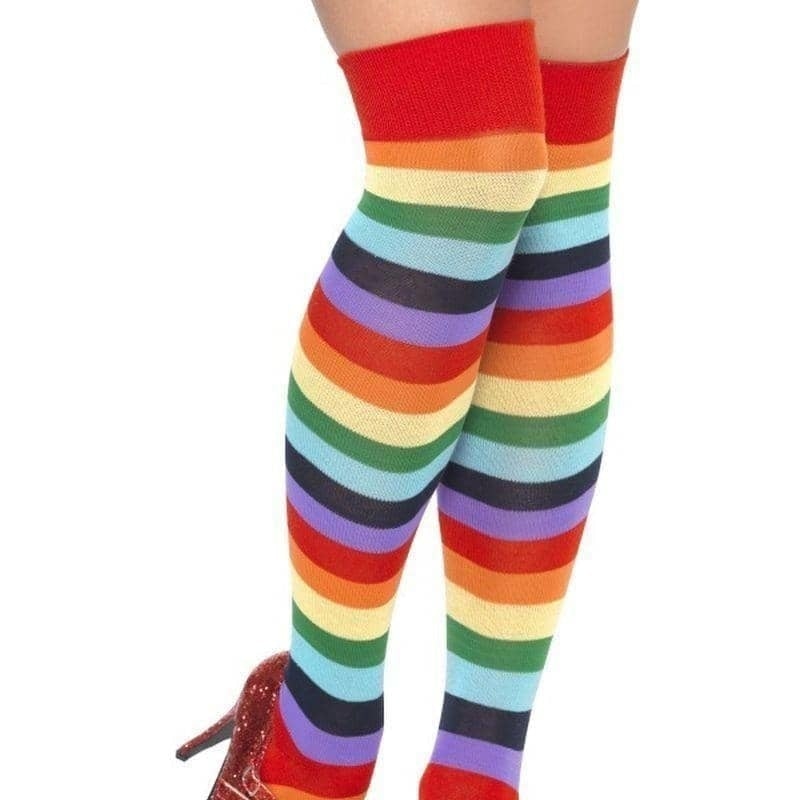 Clown Socks Long Adult Multi Coloured Costume Accessory 2