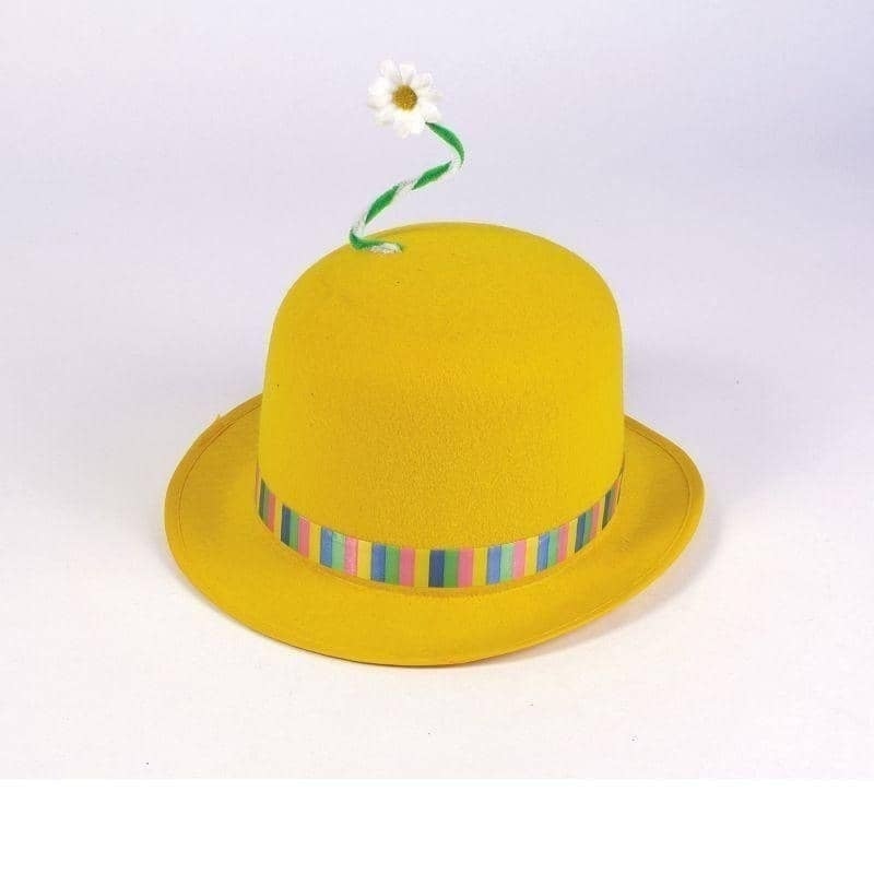 Size Chart Clown Yellow Bowler Flower Hat