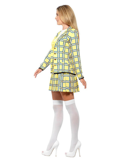 Clueless Cher Costume Adult Yellow Jacket Top Skirt Knee High Stocking 3