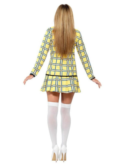 Clueless Cher Costume Adult Yellow Jacket Top Skirt Knee High Stocking 4