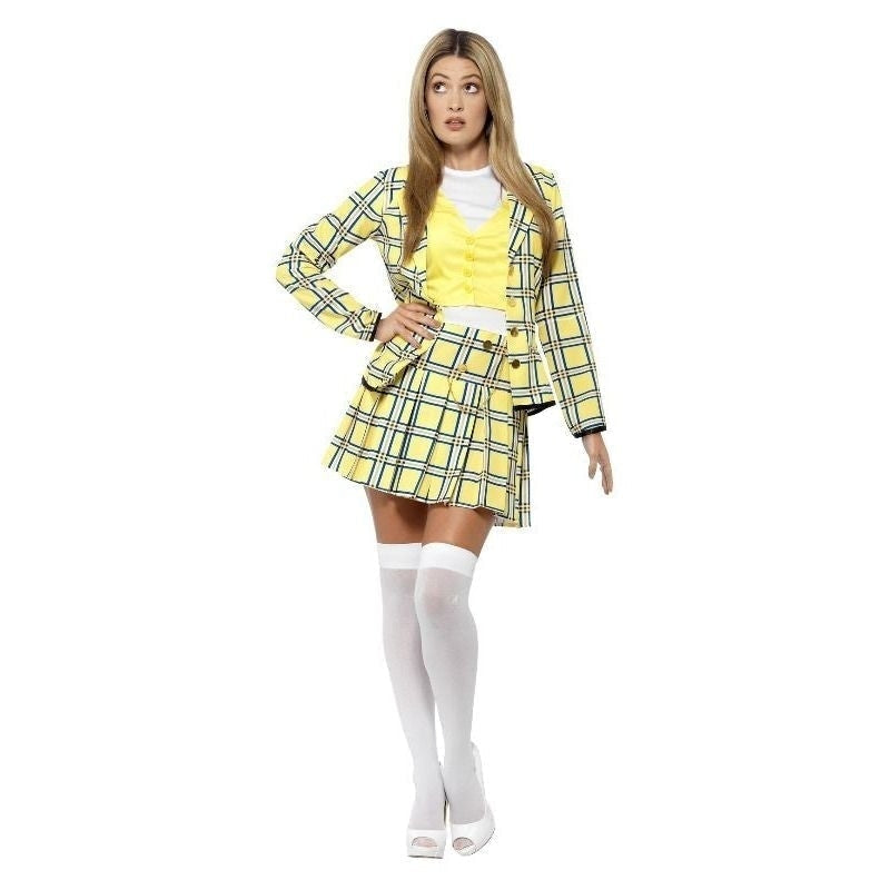 Clueless Cher Costume Adult Yellow Jacket Top Skirt Knee High Stocking 1