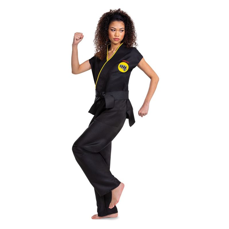 Cobra Kai Classic Costume Adult Black Trousers Top and Belt 3