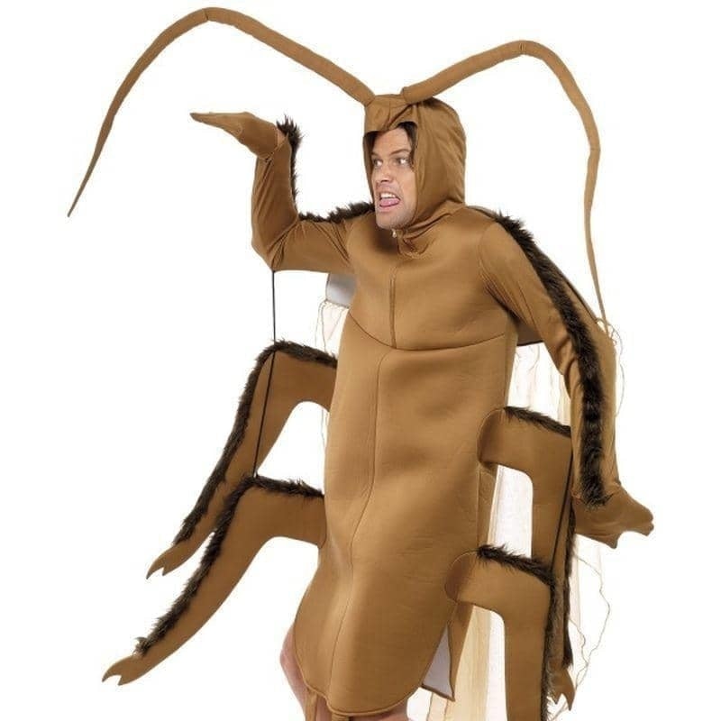 Cockroach Costume Adult Brown One Size Bodysuit 3