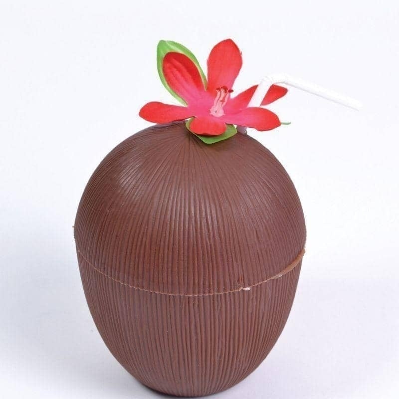 Coconut Cup Flower + Straw Costume Costume Accessory_1