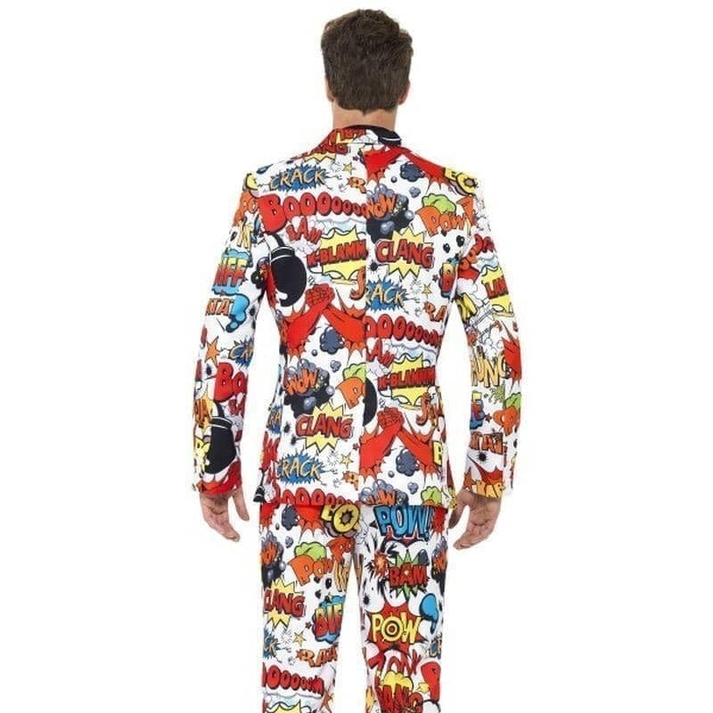 Comic Strip Mens Suit Stand Out Red White 2