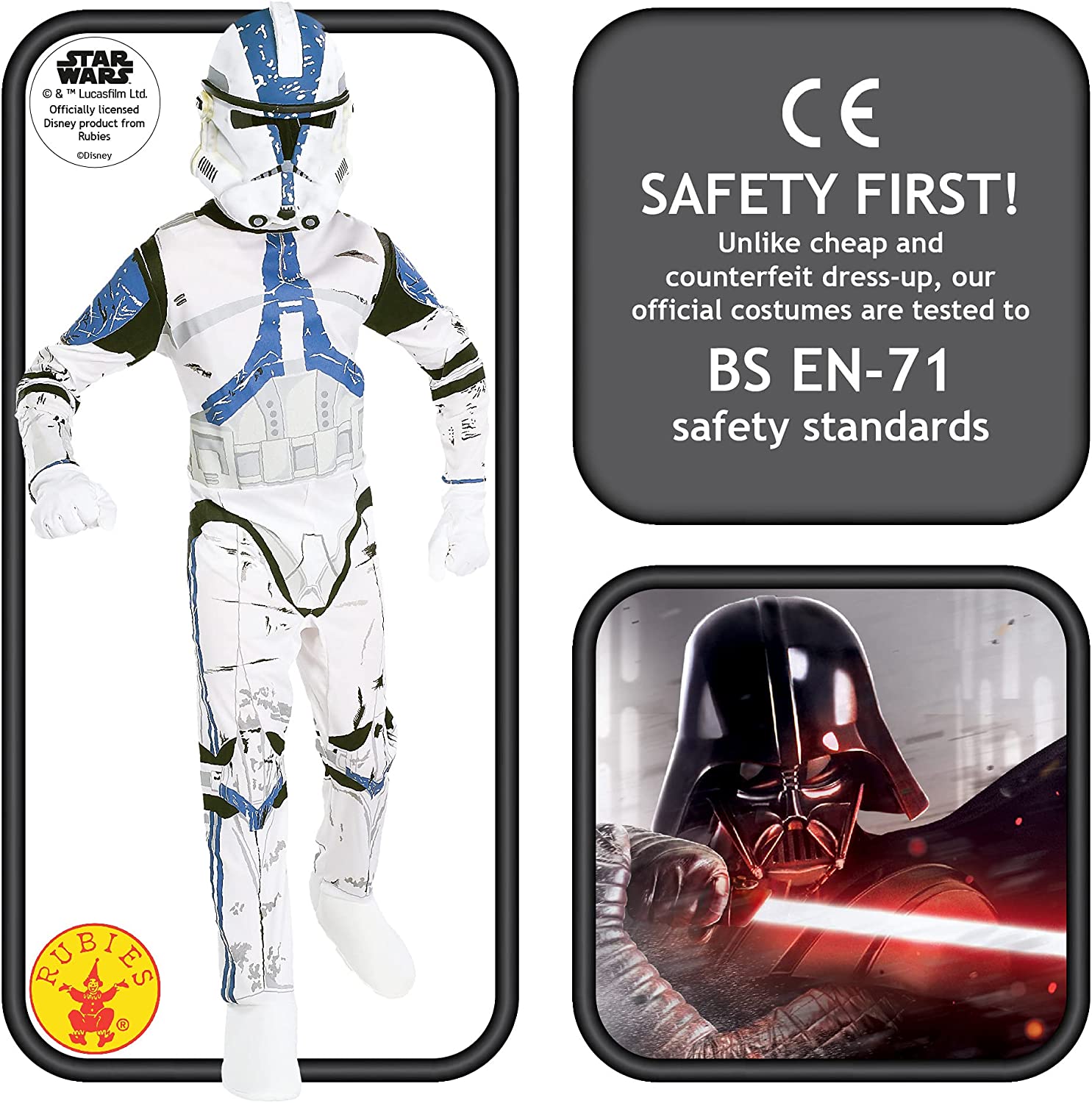 Clone Trooper Costume for Kids Commander Rex 501st Regiment 2