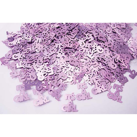 Confetti Its a Girl Met Light Pink Baby Shower Table Decorations 1