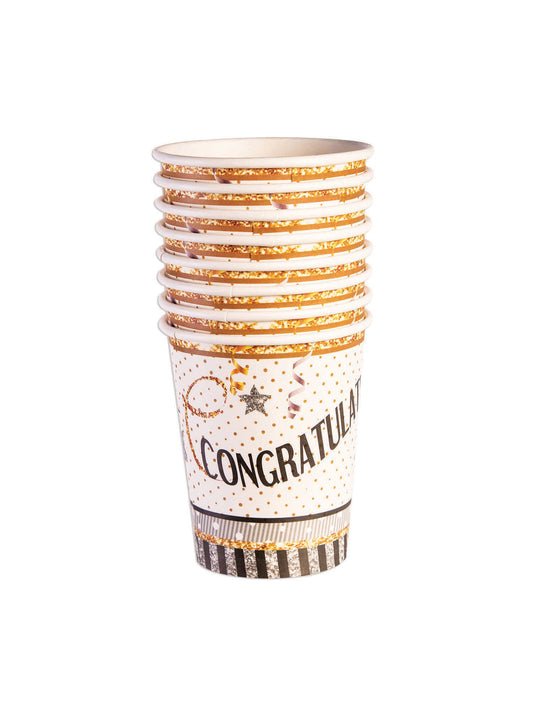 Congratulations Cup 266ml Graduation Party 8 Cups 2