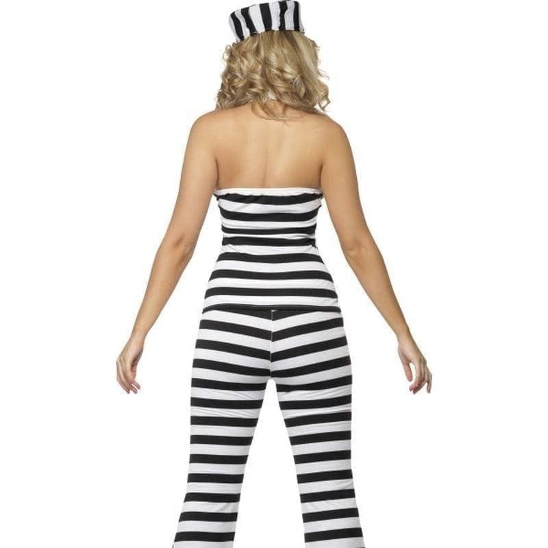 Convict Cutie Costume Adult White Black 2