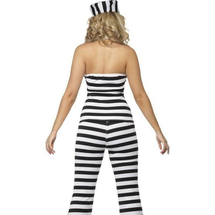 Convict Cutie Costume Adult White Black_2