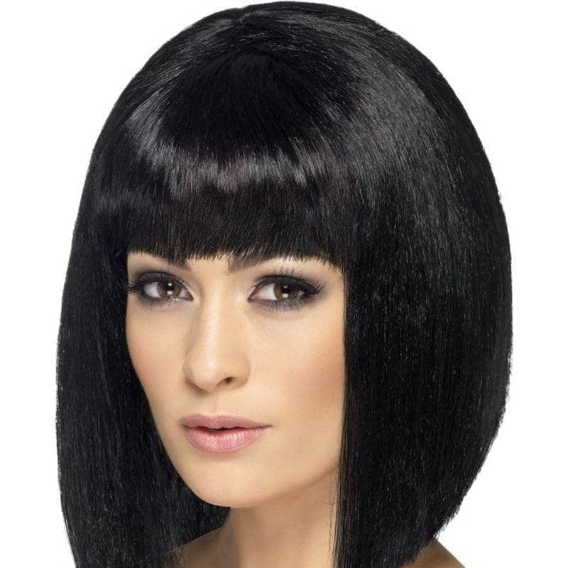 Coquette Wig Adult Black Short with Fringe Costume Accessory 1