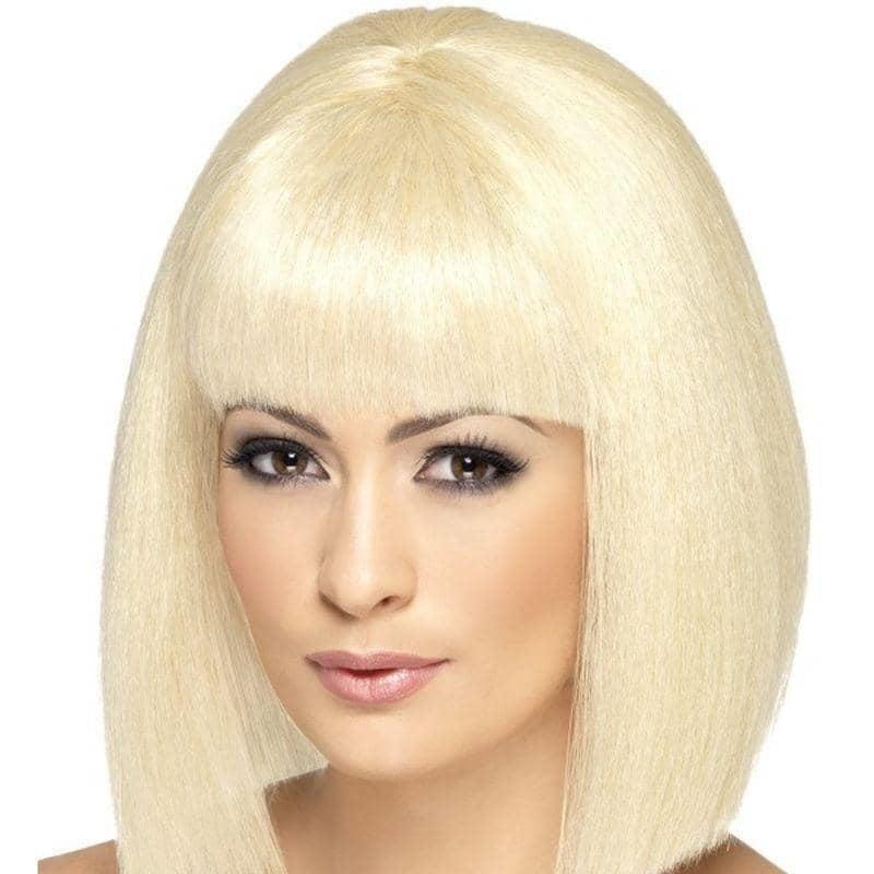 Short Blonde Coquette Wig with Fringe Adult Glamour Costume Hair 2