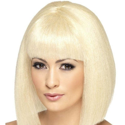 Short Blonde Coquette Wig with Fringe Adult Glamour Costume Hair 2