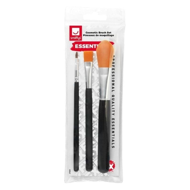 Cosmetic Brush Set Pack of 3 Styles Black Make Up Essential 1