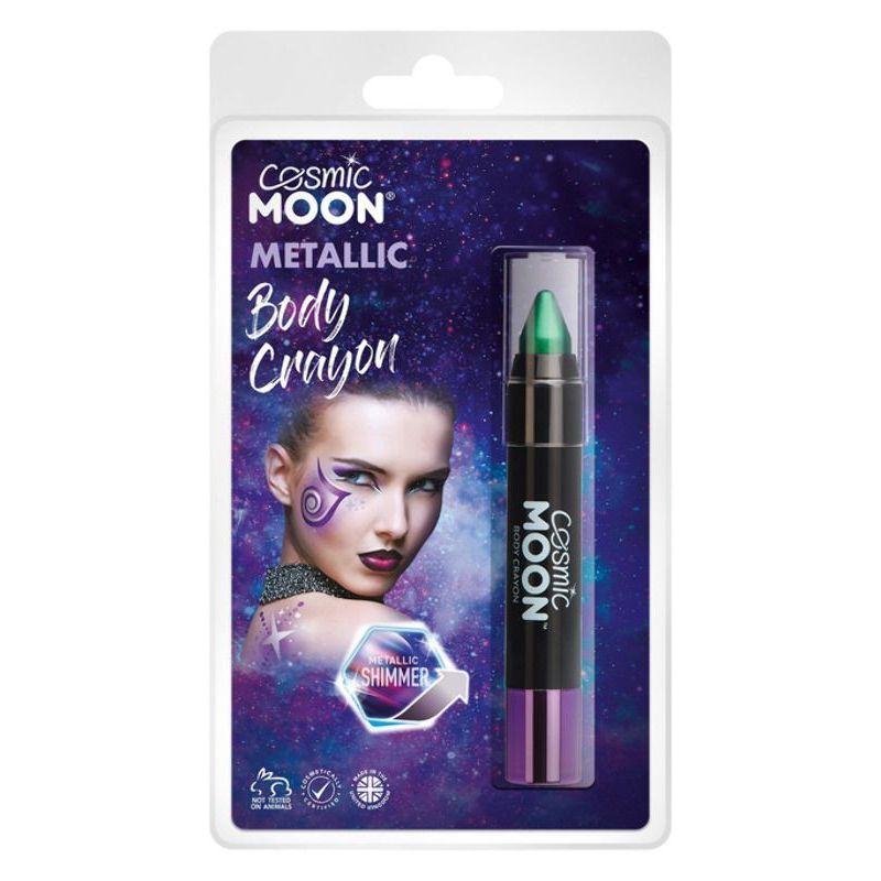 Cosmic Moon Metallic Body Crayons Green S11265 Costume Make Up 1