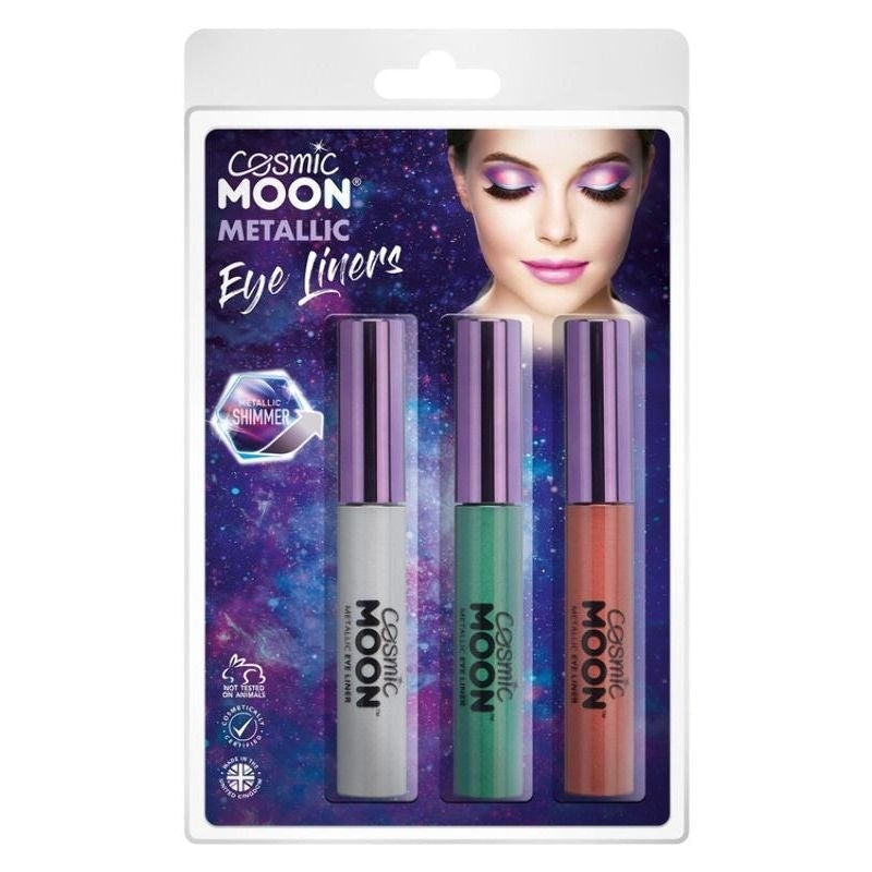 Cosmic Moon Metallic Eye Liner 3 Pack Clamshell 10ml Costume Make Up 2