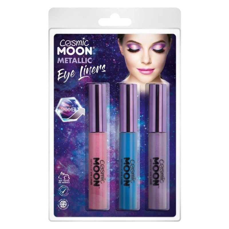 Cosmic Moon Metallic Eye Liner 3 Pack Clamshell 10ml Costume Make Up 3