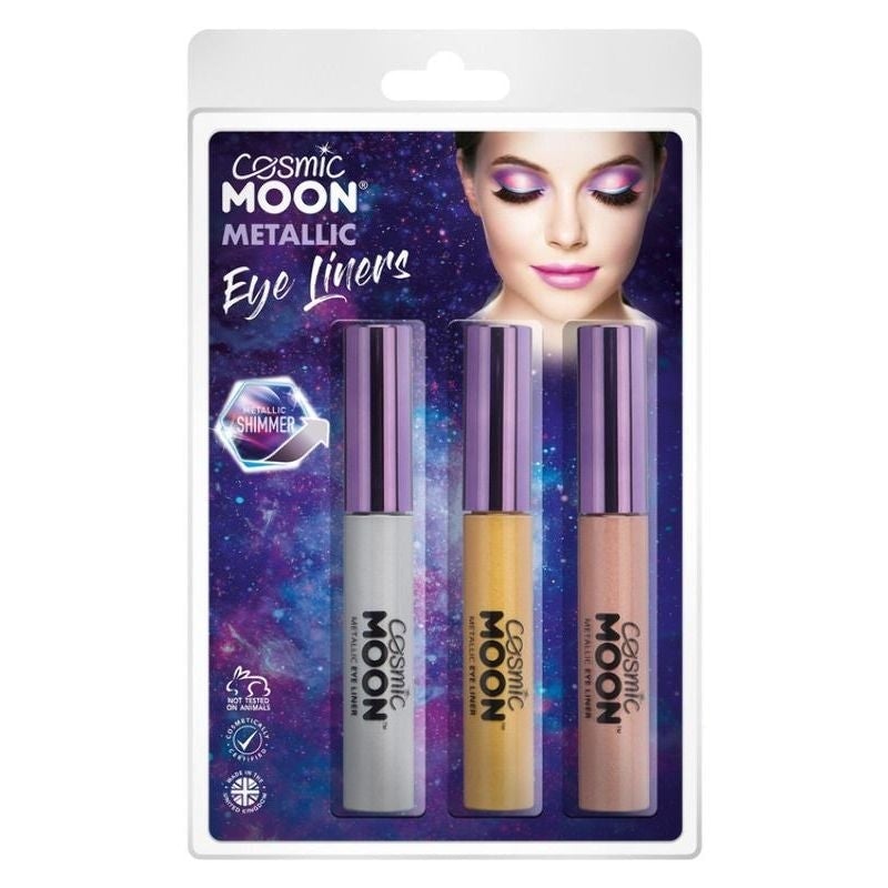 Cosmic Moon Metallic Eye Liner 3 Pack Clamshell 10ml Costume Make Up 1