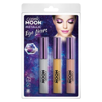 Cosmic Moon Metallic Eye Liner 3 Pack Clamshell 10ml Costume Make Up 1