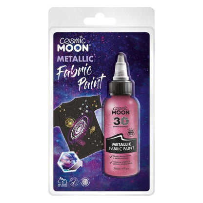 Cosmic Moon Metallic Fabric Paint Choice Of 8 Colours 30ml Costume Make Up 12