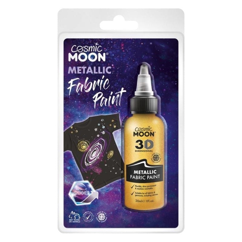 Cosmic Moon Metallic Fabric Paint Choice Of 8 Colours 30ml Costume Make Up 2