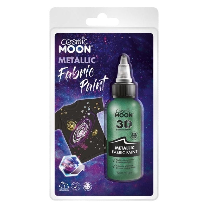 Cosmic Moon Metallic Fabric Paint Choice Of 8 Colours 30ml Costume Make Up 3