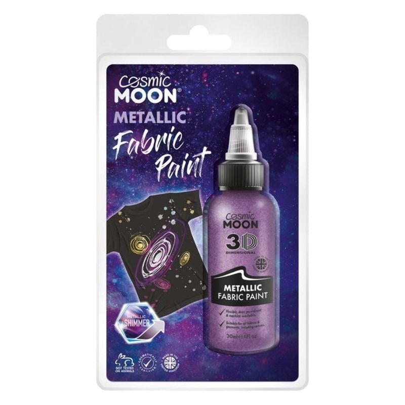 Cosmic Moon Metallic Fabric Paint Choice Of 8 Colours 30ml Costume Make Up 5