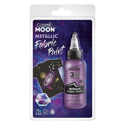 Cosmic Moon Metallic Fabric Paint Choice Of 8 Colours 30ml Costume Make Up 5