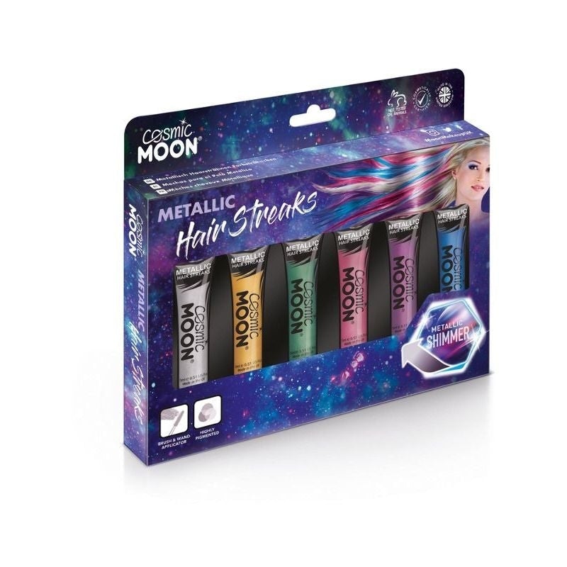 Cosmic Moon Metallic Hair Streaks Assorted Costume Make Up 1