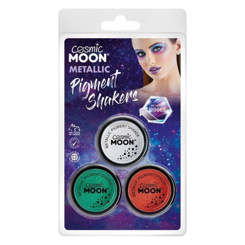 Cosmic Moon Metallic Pigment Glitter Shakers 5g 3 Colour Pack Costume Make Up 2
