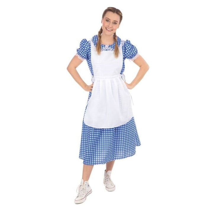 Country Girl Adult Dorothy Dress and Apron Costume_1