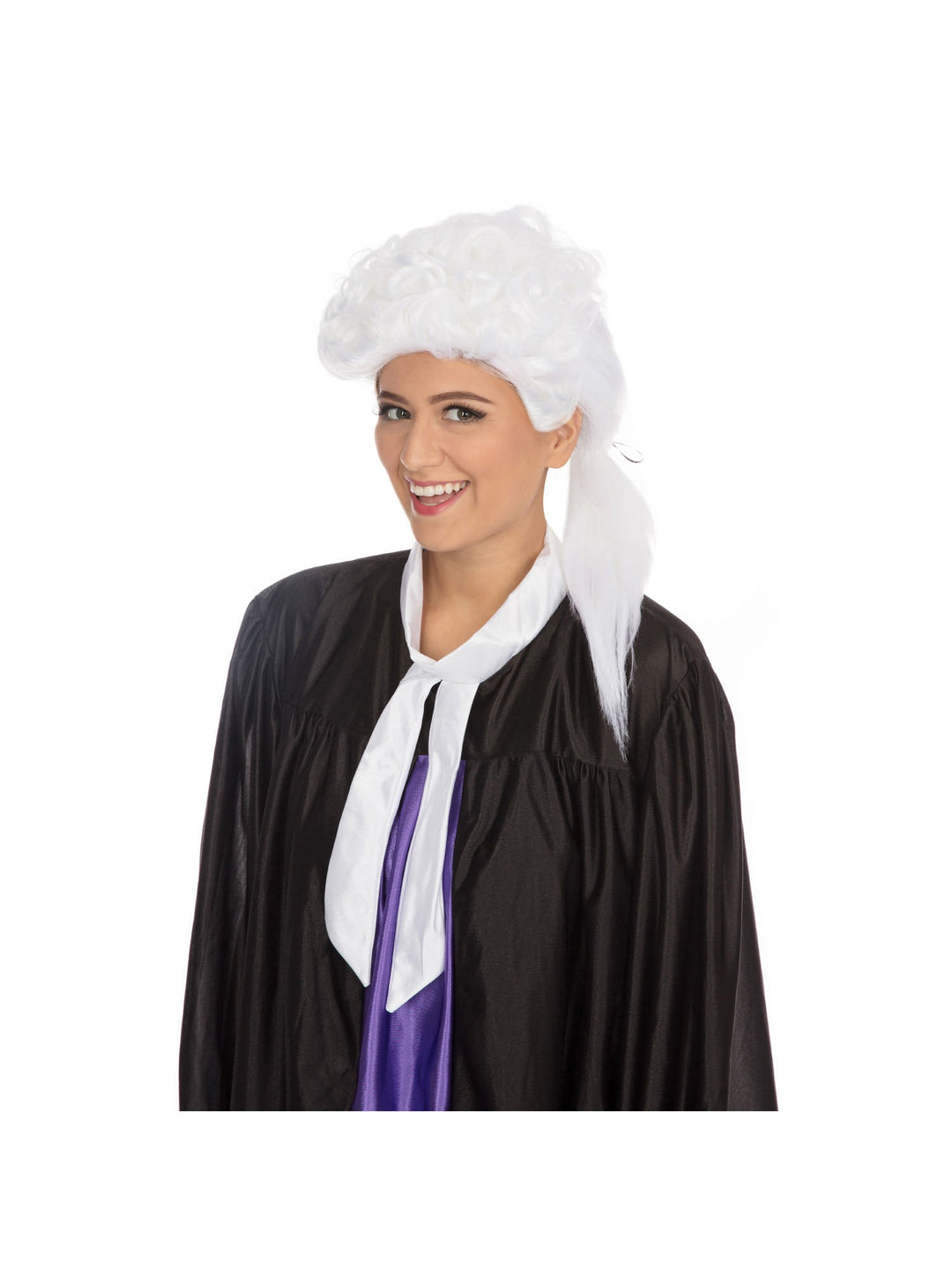 Court Wig Barrister White Prince Hairpiece