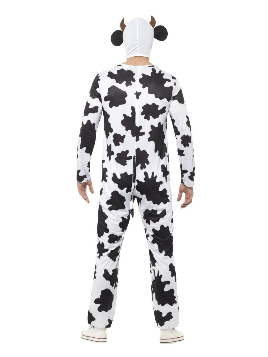 Cow Costume Adult Jumpsuit with Udders Headpiece 4