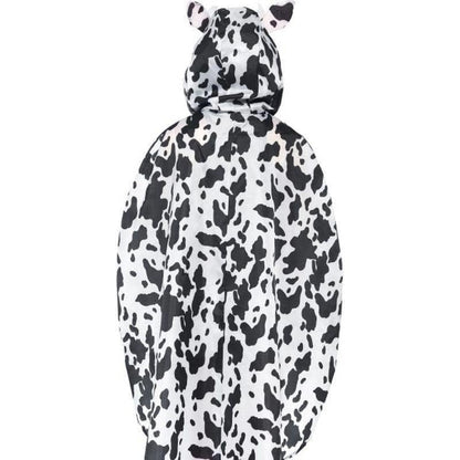 Cow Party Poncho Adult White Black Drawstring Bag 3