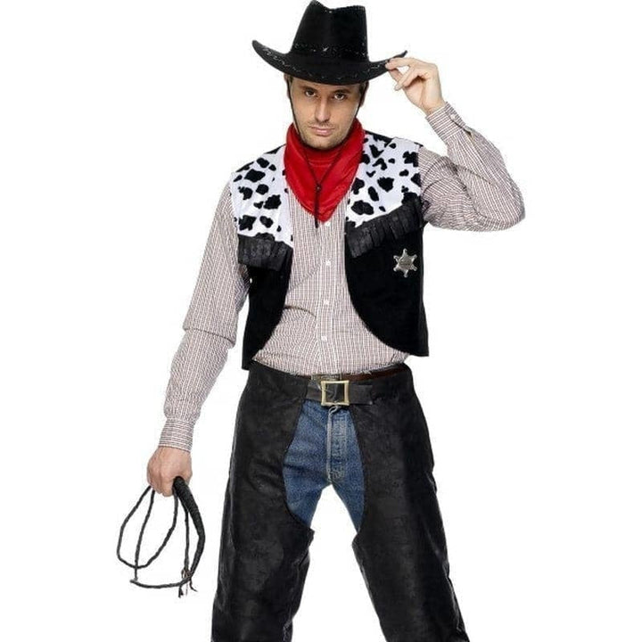 Cowboy Costume Adult Black_1