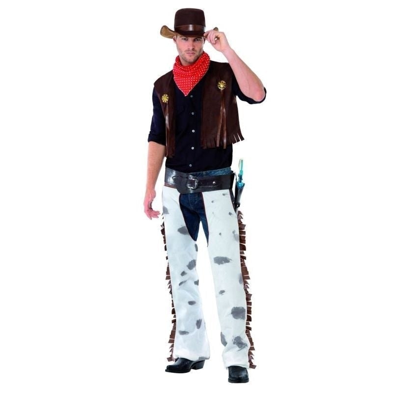 Cowboy Costume Adult Wild West Brown_2