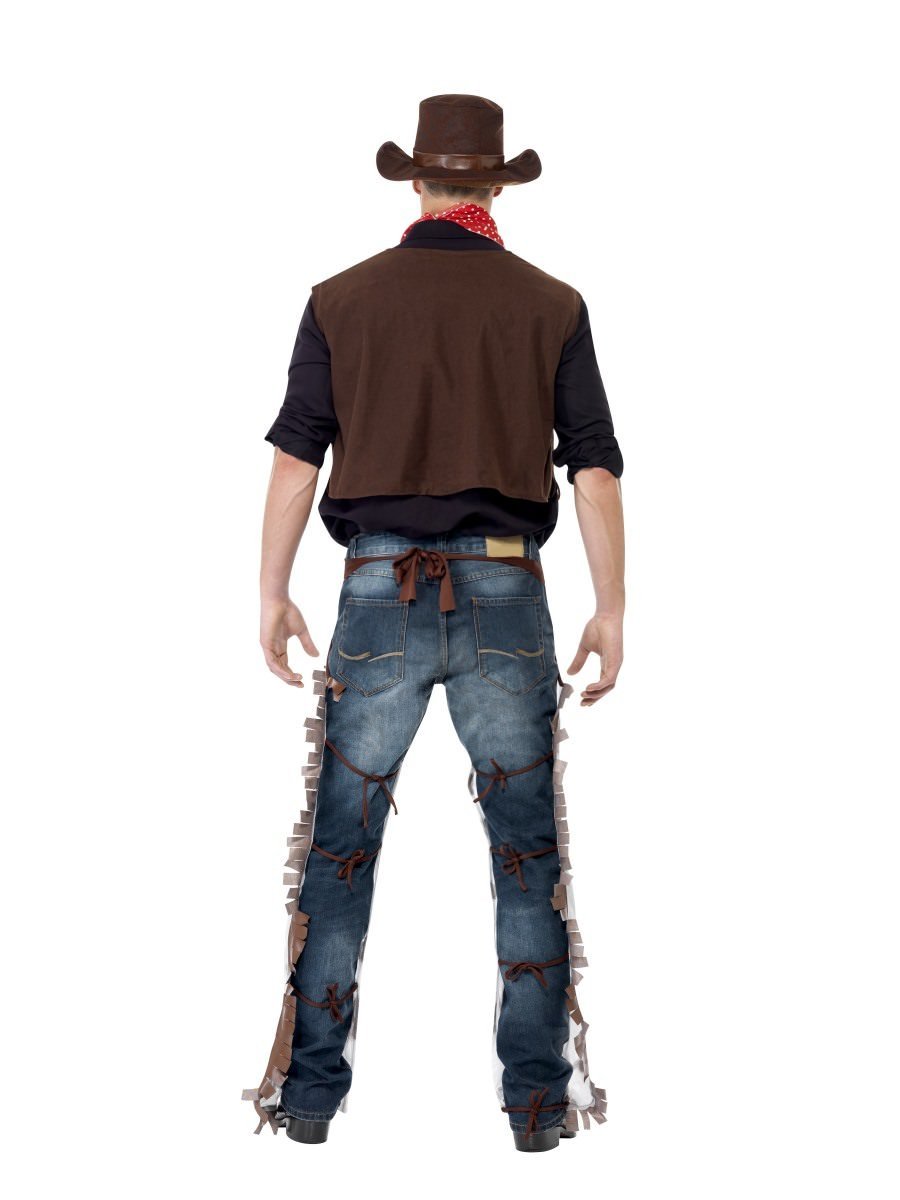 Cowboy Costume Adult Wild West Brown 4